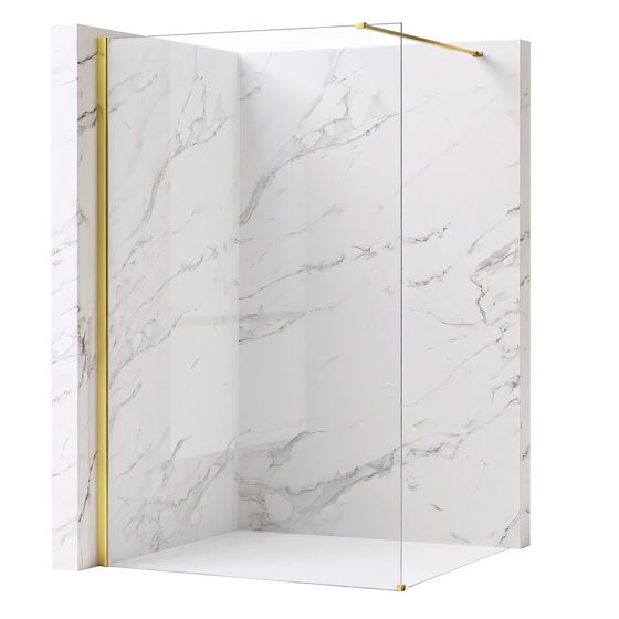 REA Suihkuseinä Flexi Transparent 120 Kulta, 120X195CM