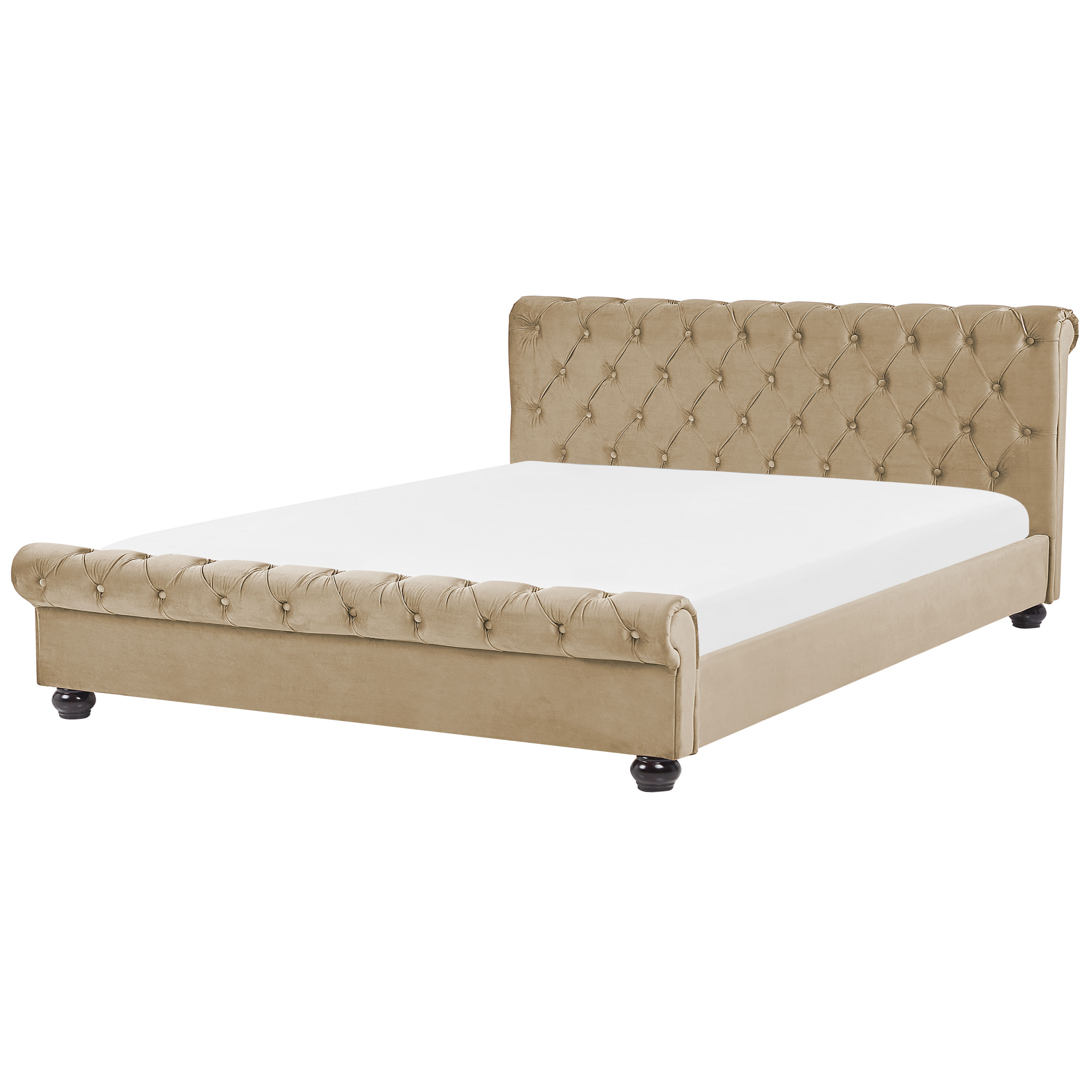 Sänky Sametti AVALLON 180 x 200 cm Beige