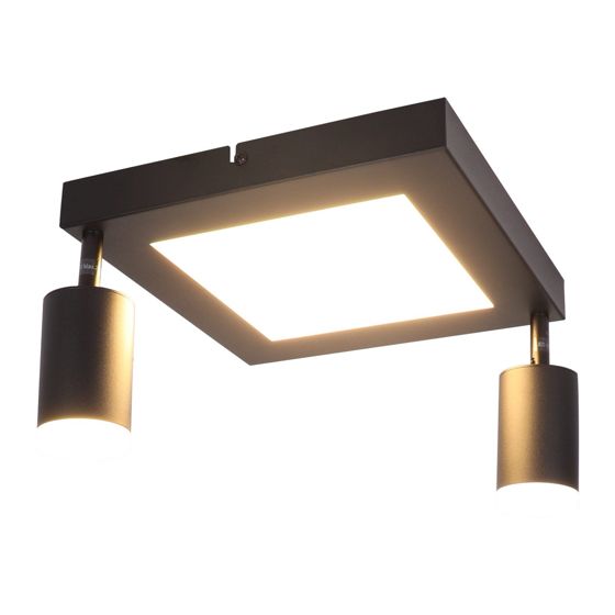 NETTLIFE Neliönmuotoinen kattokohdevalaisin GU10 3000k Lämmin valkoinen 20W Makuuhuonevalaisin 350° Säädettävä Lämmin valkoinen