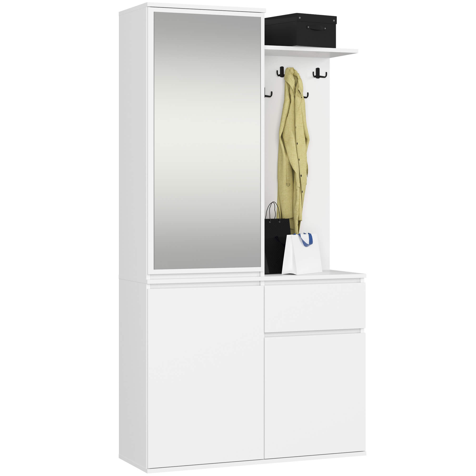 Akord Eteiskalustesarja Entro Valkoinen 95x35x183