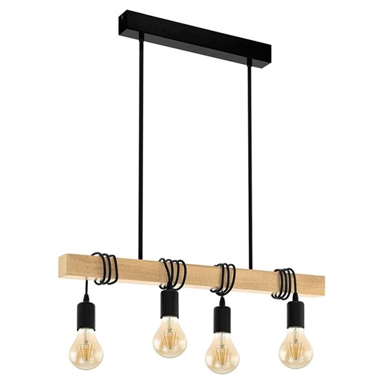 TOOLIGHT riippuva kattovalaisin APP974-4CP LINE musta, 75x50x55cm