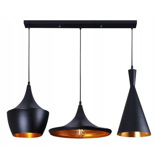 TOOLIGHT riippuva kattovalaisin APP083-3CP COSTA SET musta, 90x34, 5x17cm