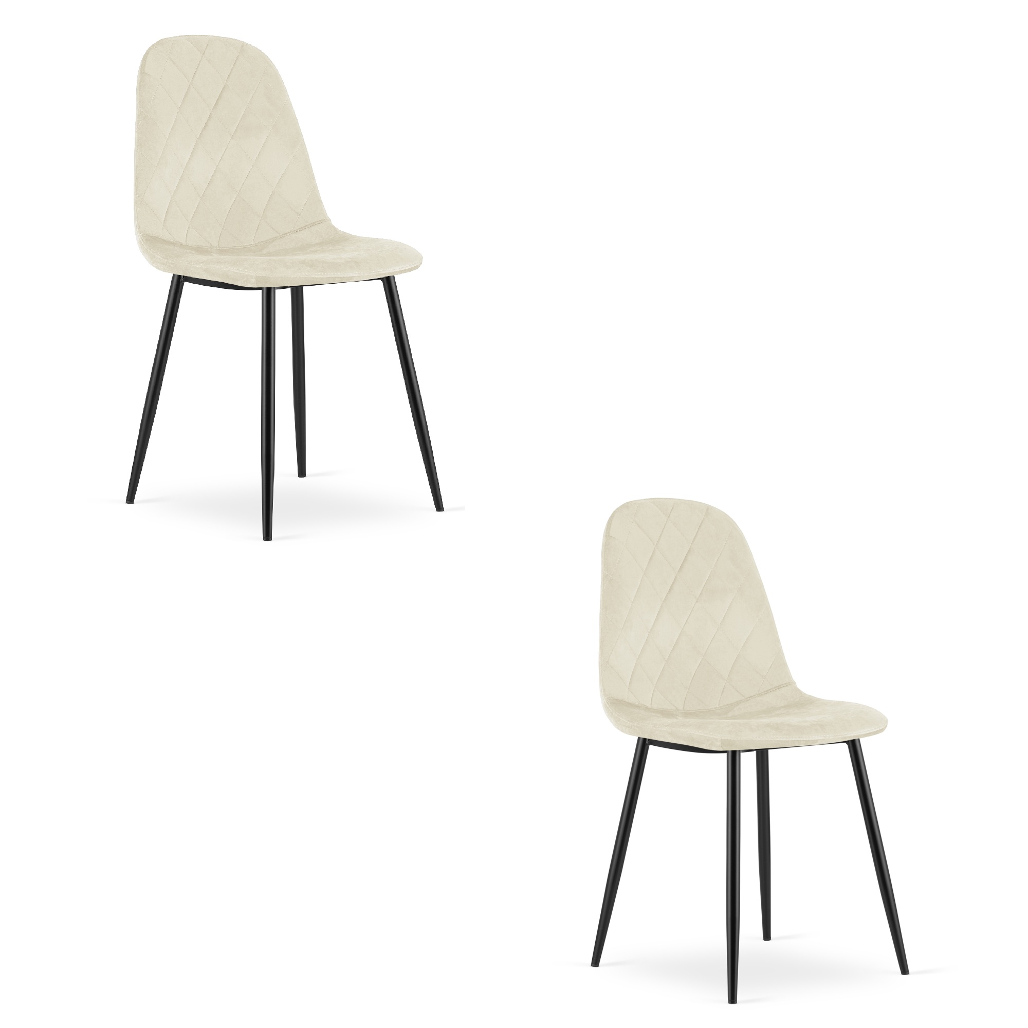 ASTI-tuoli, beige sametti (2 kpl)