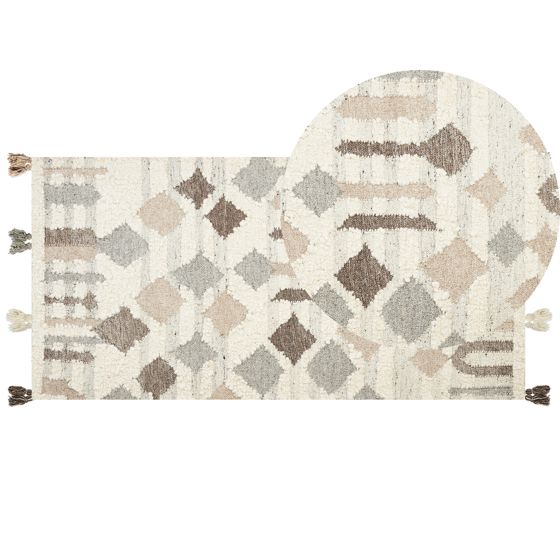 Matto KAGHTSRASHEN Beige 80 x 150 cm villa Kelim-matto