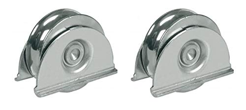 100mm pyöreä urapyörä 16.5mm uralla upotetussa kiinnikkeessä - 2 kpl:n setti