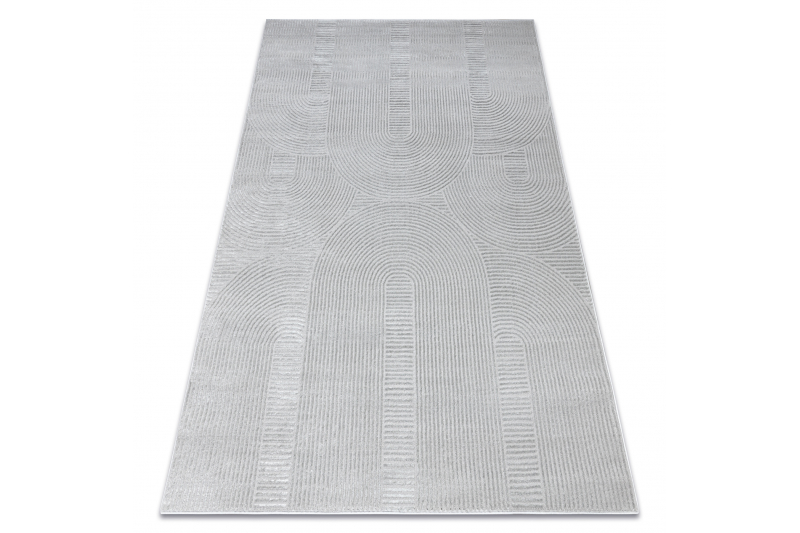 Matto BALANCE 9086 harmaa - Geometrinen, rakenteellinen, glamour