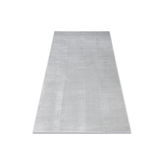 Matto BALANCE 9086 harmaa - Geometrinen, rakenteellinen, glamour