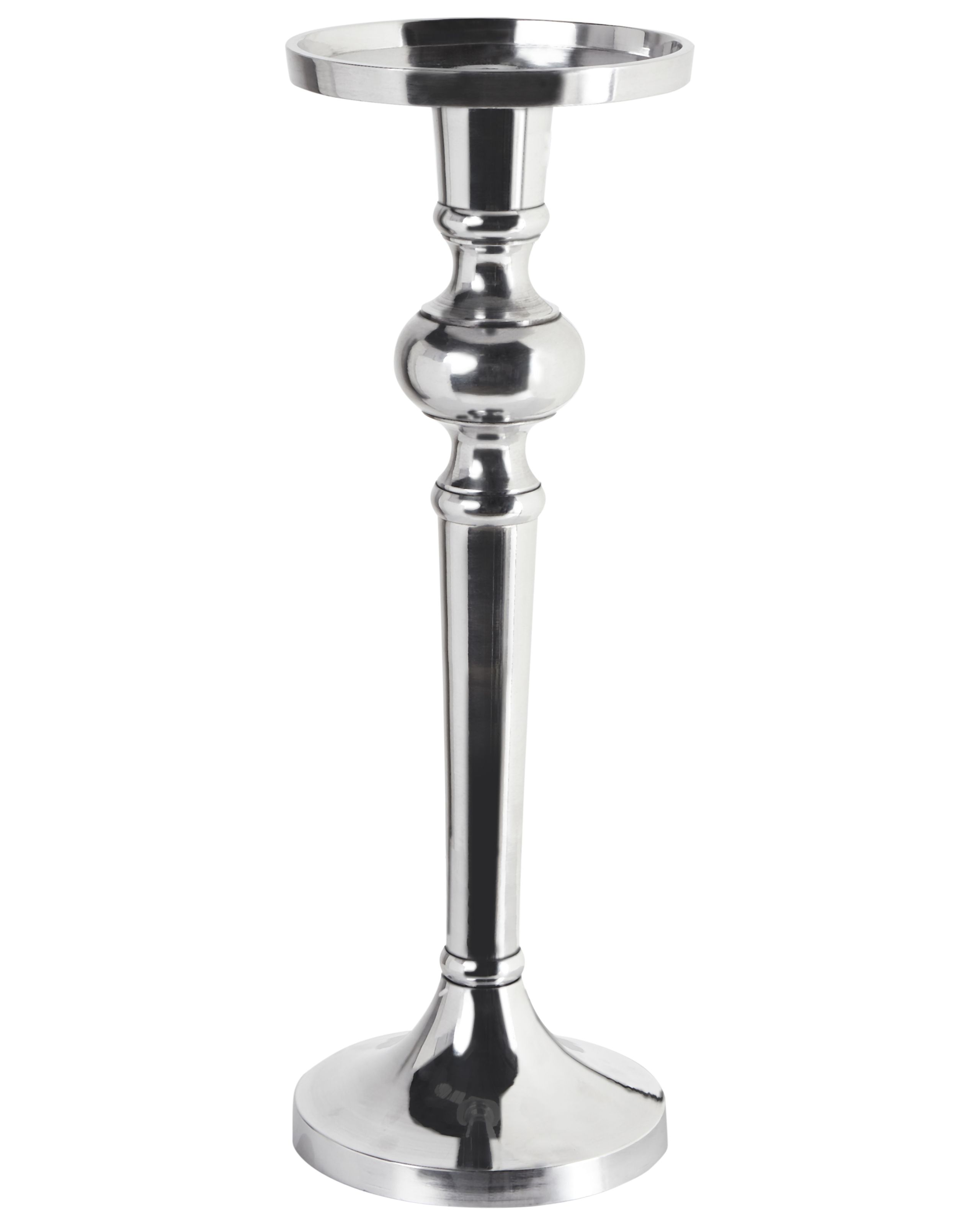 Kynttilänjalka SANAFA metalli 41 cm Hopea