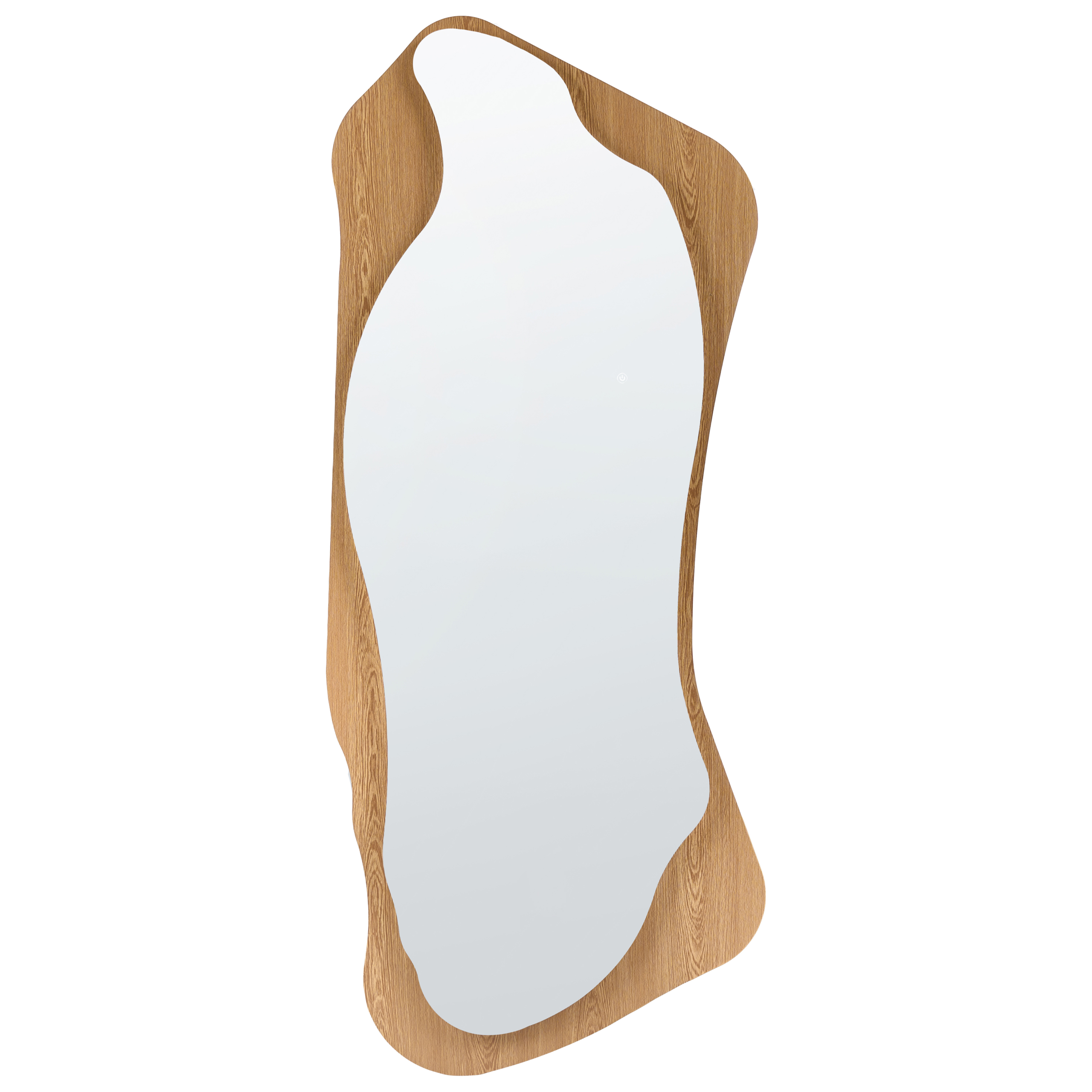 Seinäpeili LAMBLORE 58 cm 171 cm Vaaleanruskea LED-valo