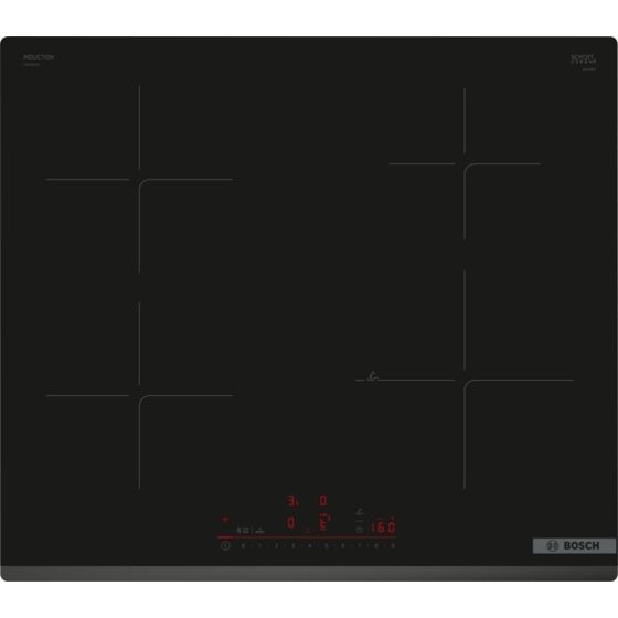 Bosch | PIE63KHC1Z | Liesi | Induktio | Polttimien/keittoalueiden lukumäärä: 4 | Kosketus | Ajastin | Musta