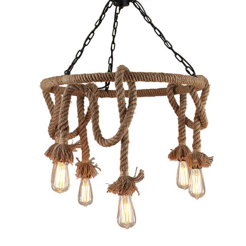 TOOLIGHT Riippuvalaisin App677-5Cp Boho Ruskea, 60X60X100Cm