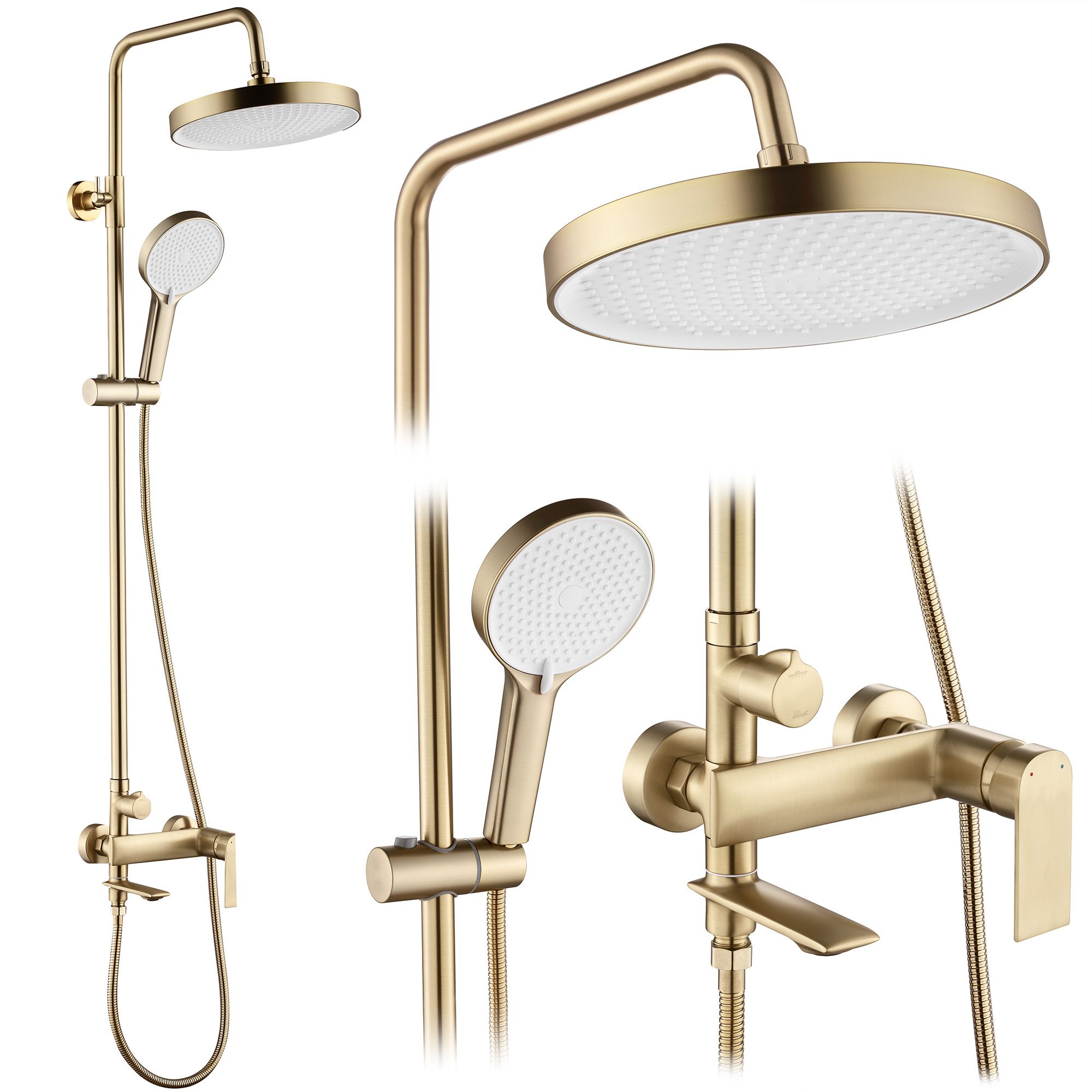 REA suihkusetti Veneta harjattu kulta, 45X32X136CM