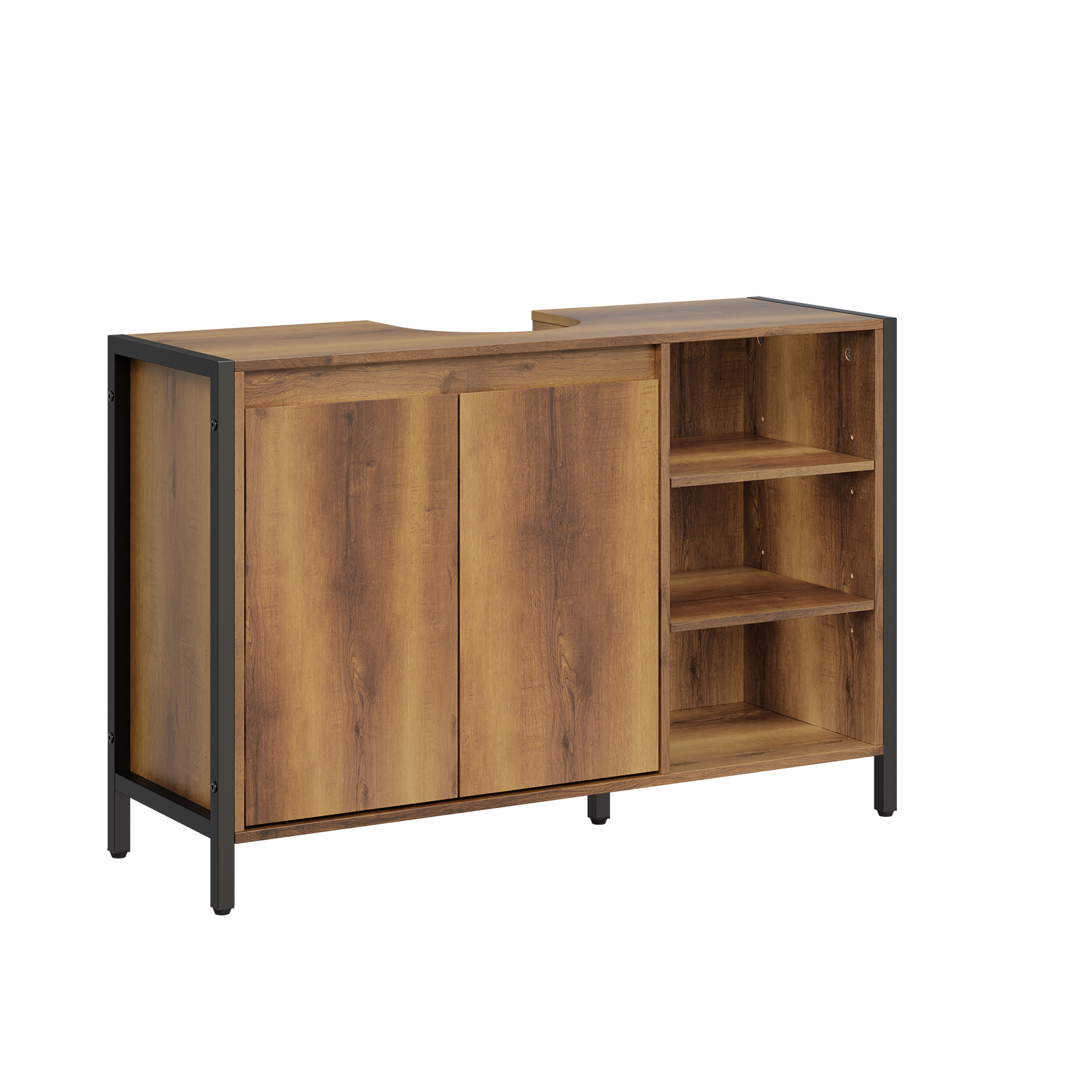 Allaskaappi kaksiovinen vaalea ruskea 90.0x30.0x60.0 cm BZR63-L-PF