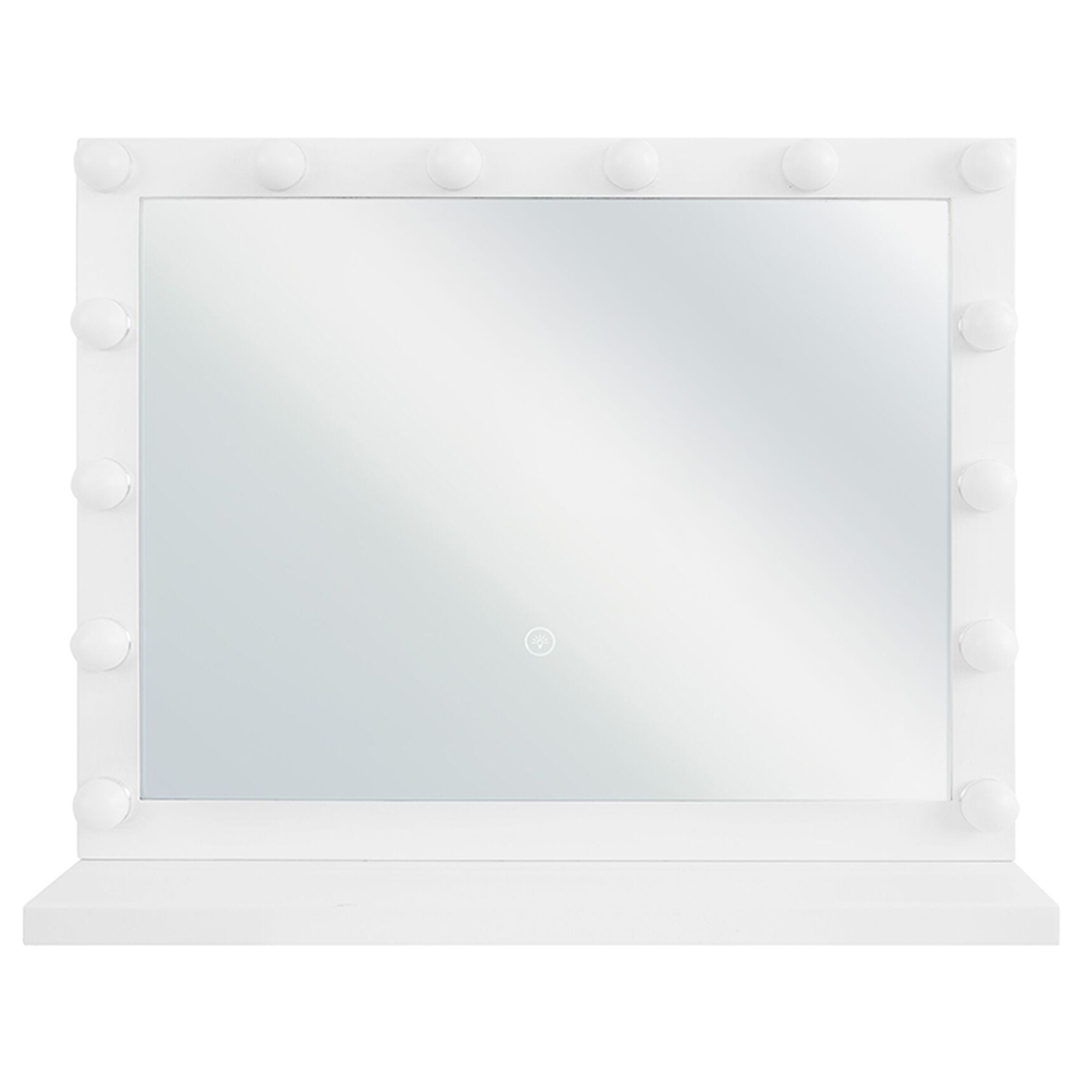 Kampauspöydän peili LED-valo BEAUVOIR Valkoinen