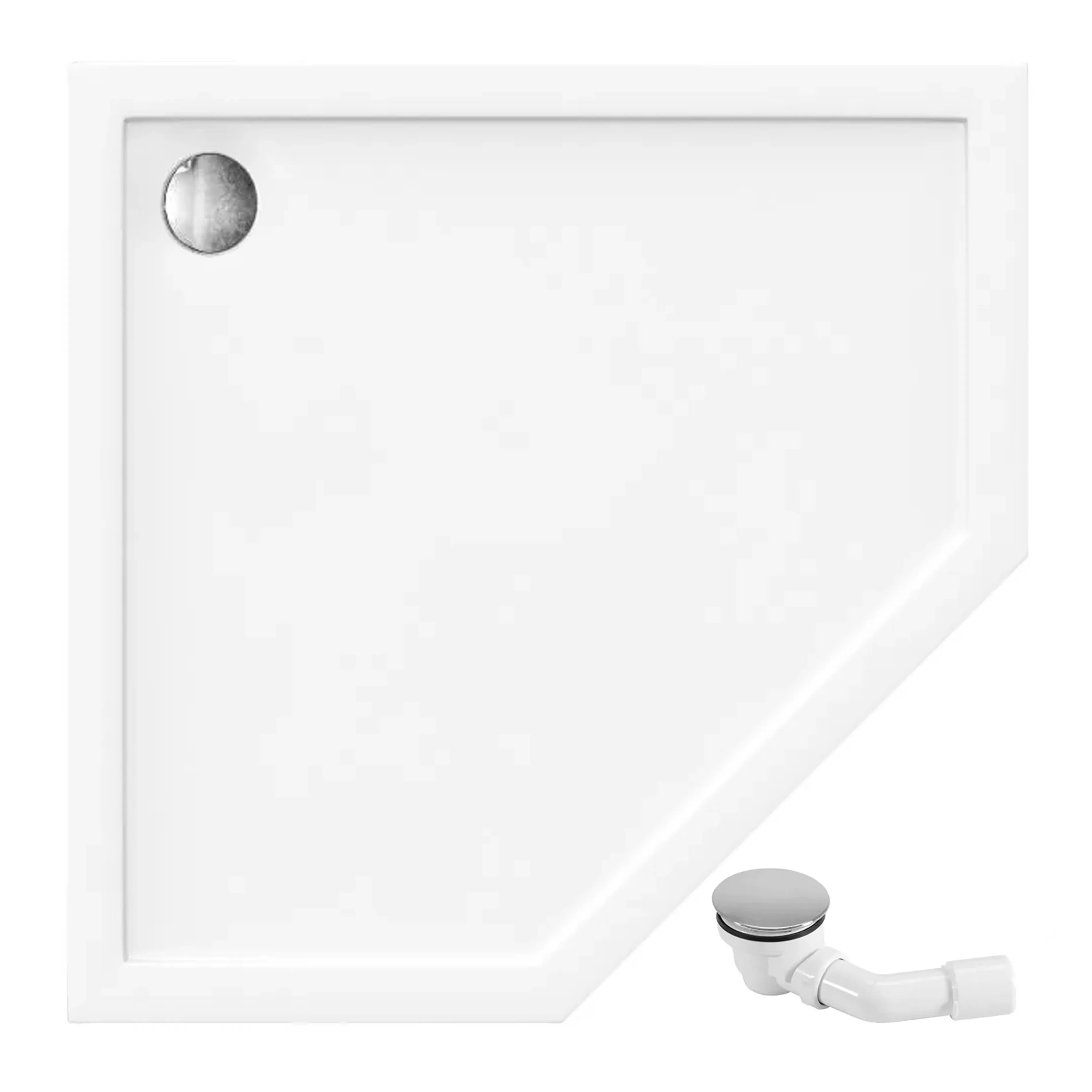 REA suihkuallas DIAMOND 80x80 valkoinen, 80X80X5CM