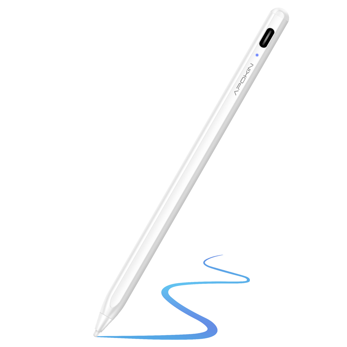 Kapasitiivinen kosketuskynä iOS:lle ja Androidille, USB-C-lataus, erittäin ohut, 8 tunnin akunkesto