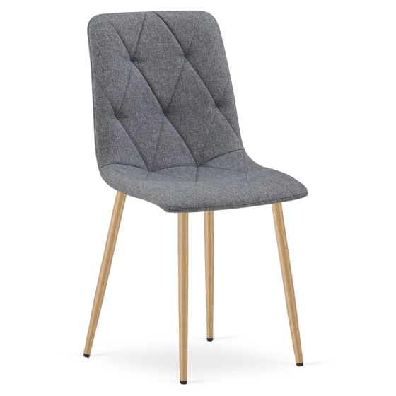 LIBRA-tuoli, tummanharmaa kangas, puunväriset jalat (1 kpl)