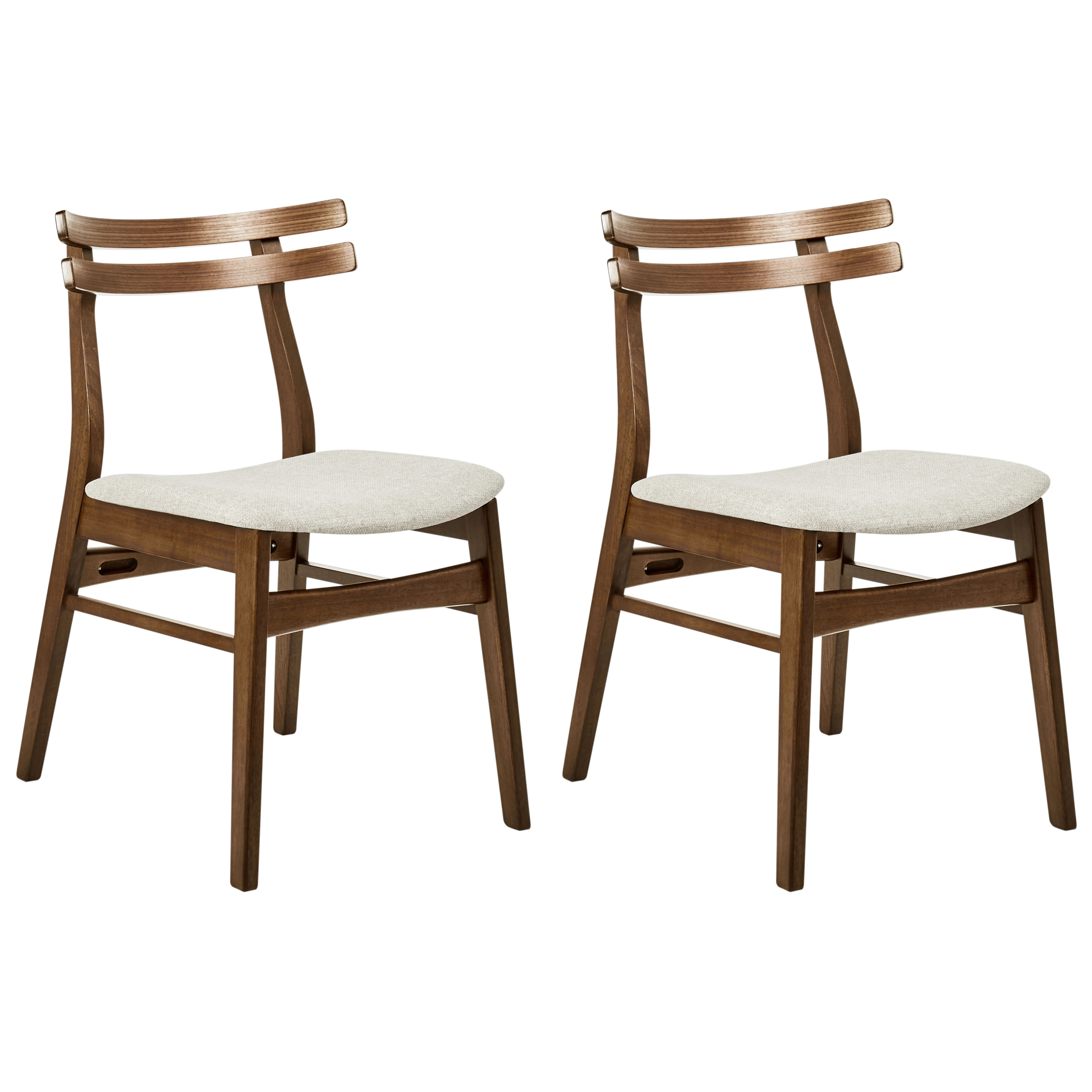 Ruokatuolisetti 2 kpl CYNTHIANA Puu Ruskea/vaaleanbeige