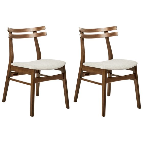 Ruokatuolisetti 2 kpl CYNTHIANA Puu Ruskea/vaaleanbeige