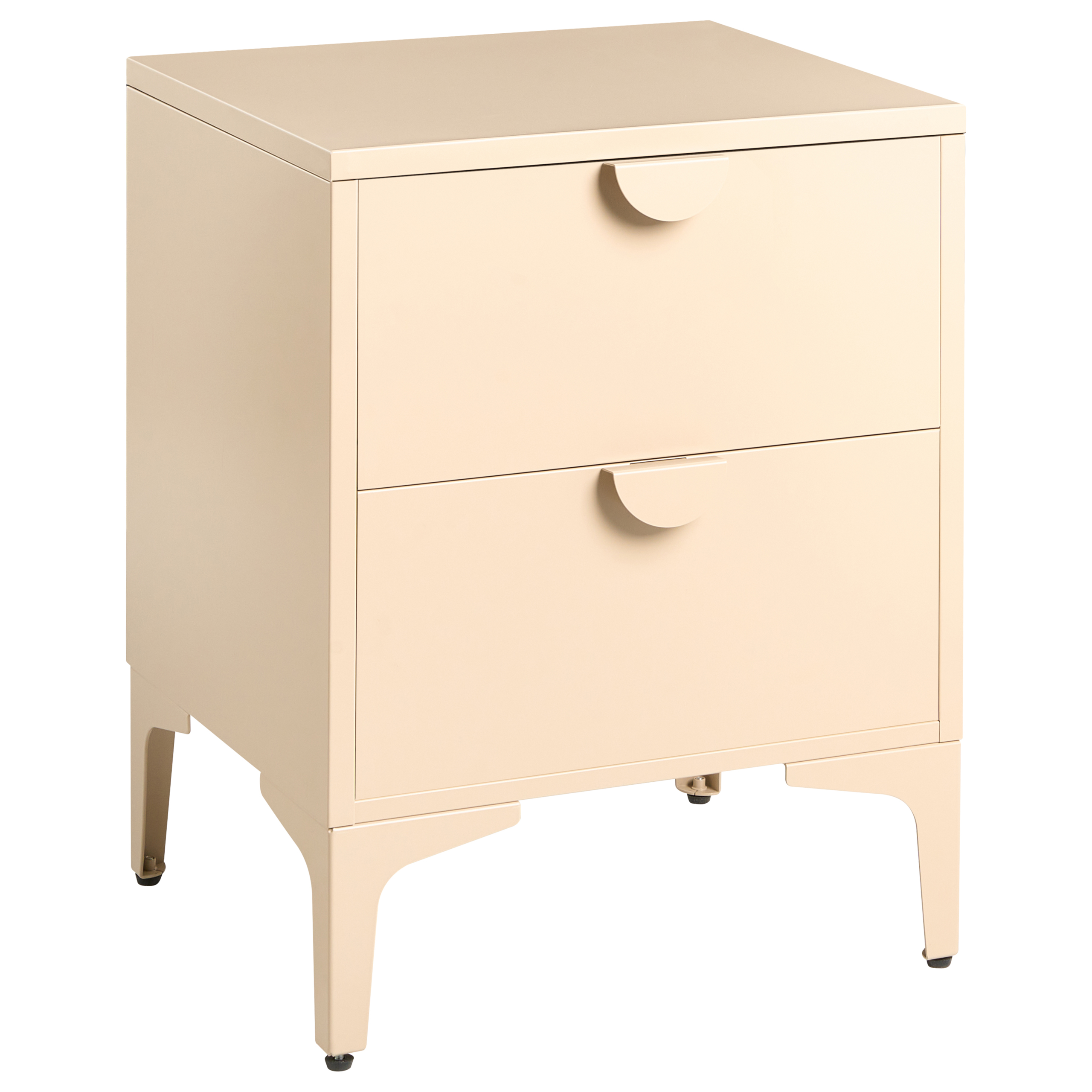 Yöpöytä 2 laatikolla ARDURA Metalli Beige