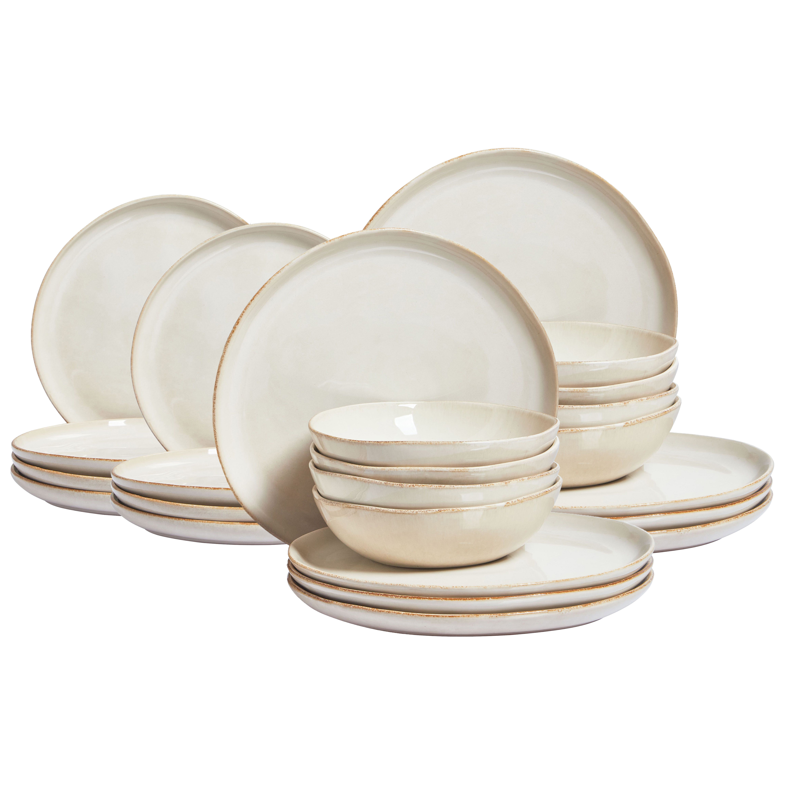 Astiasto 24 osaa HOPS kivitavara Vaaleanbeige