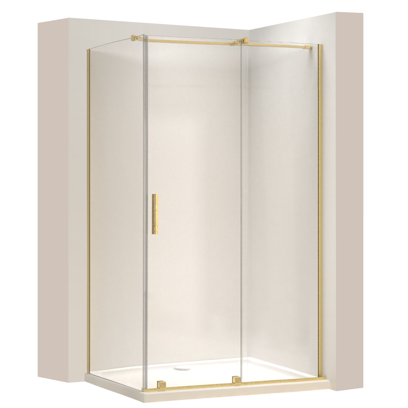REA Kulmasuihkukaappi MONTANA 120x100 harjattu kulta, 120X100X200, 5CM