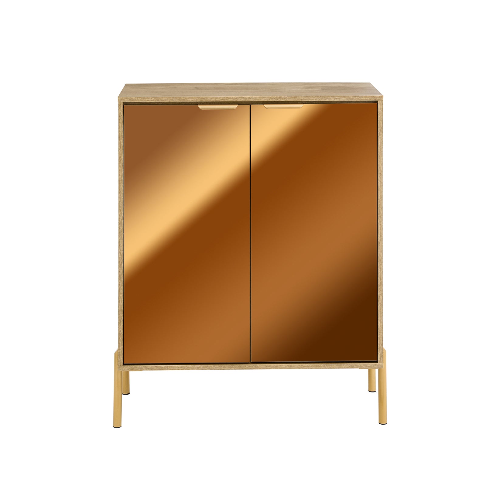 SoBuy Vitriinikaappi FSB96-G kestävä 83x38x100cm kulta
