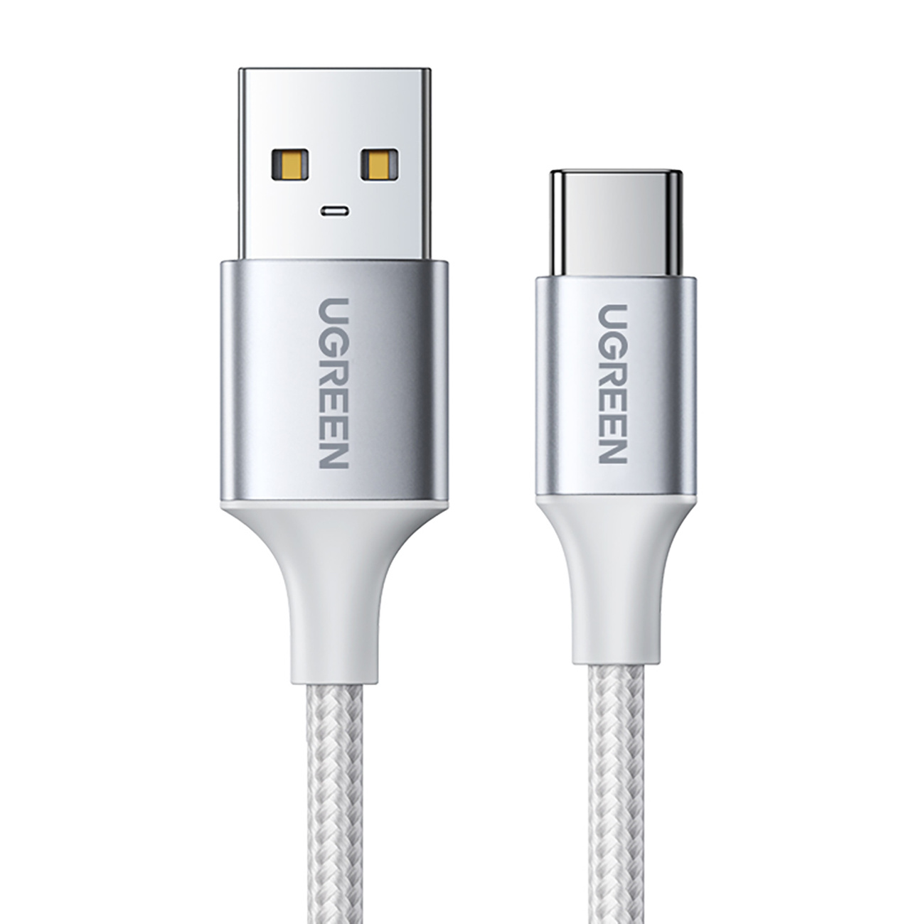 Punottu kaapeli USB-A - USB-C QC 3.0 3A 1m - valkoinen