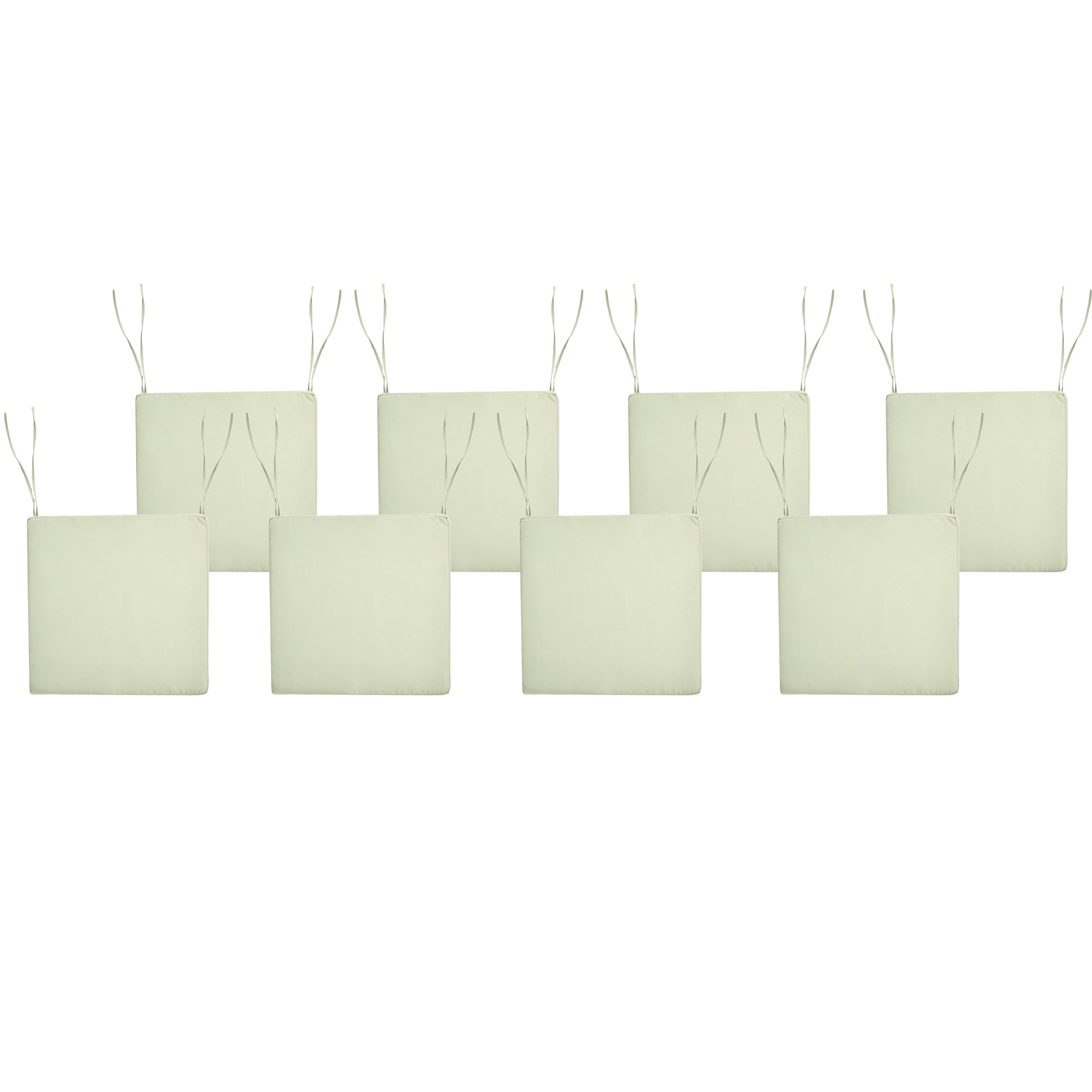 Puutarhatuolien istuintyynysetti 8 kpl SASSARI PREMIUM 46 x 46 cm Vaaleanvihreä