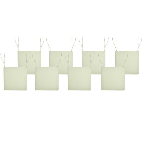 Puutarhatuolien istuintyynysetti 8 kpl SASSARI PREMIUM 46 x 46 cm Vaaleanvihreä