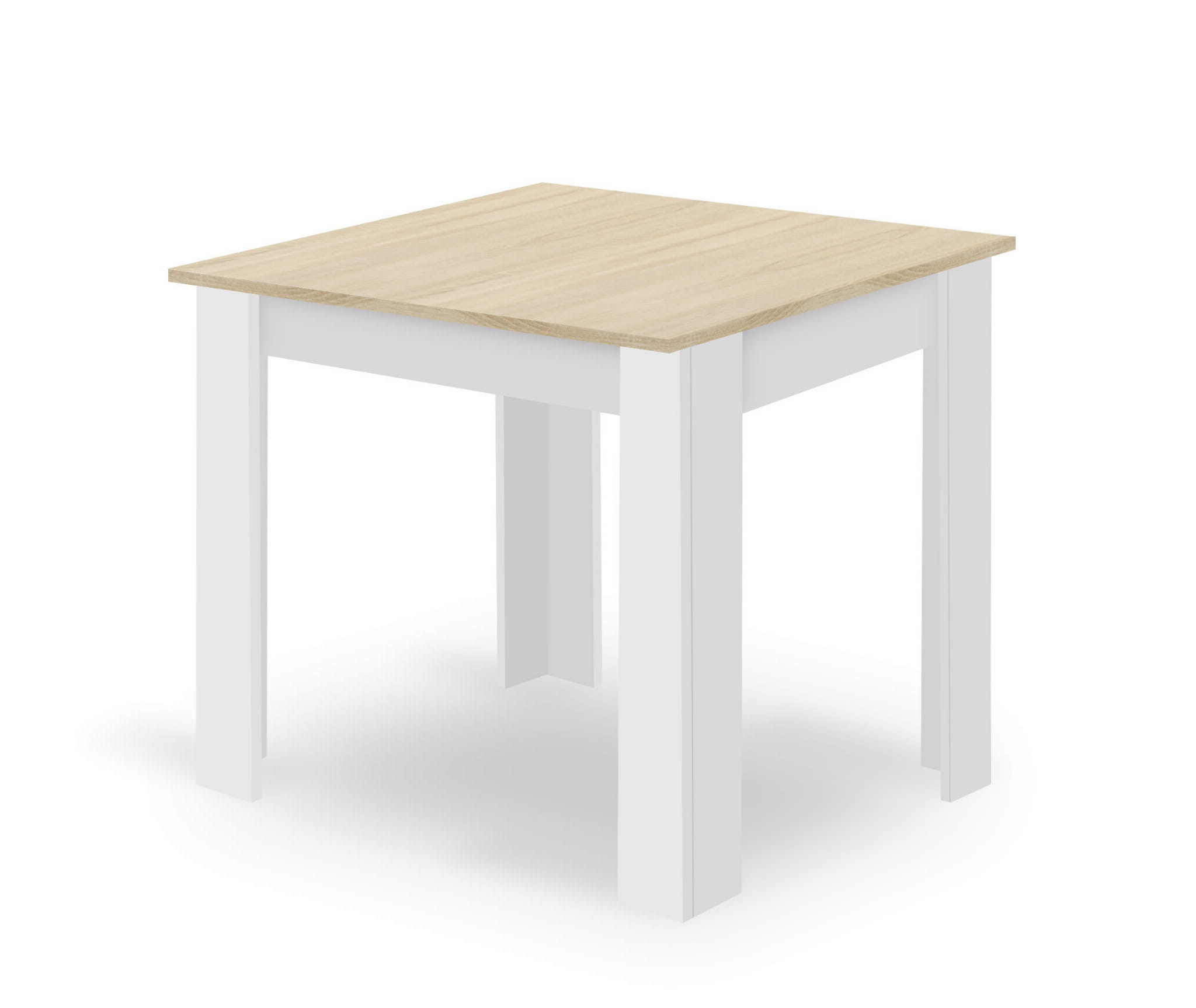 NP Pöytä 80x80 Sonoma Oak + Valkoinen