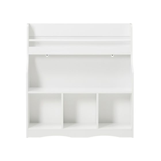 SoBuy Lastenkirjahylly puukuitulevystä valkoinen lastenhuoneeseen KMB57-W