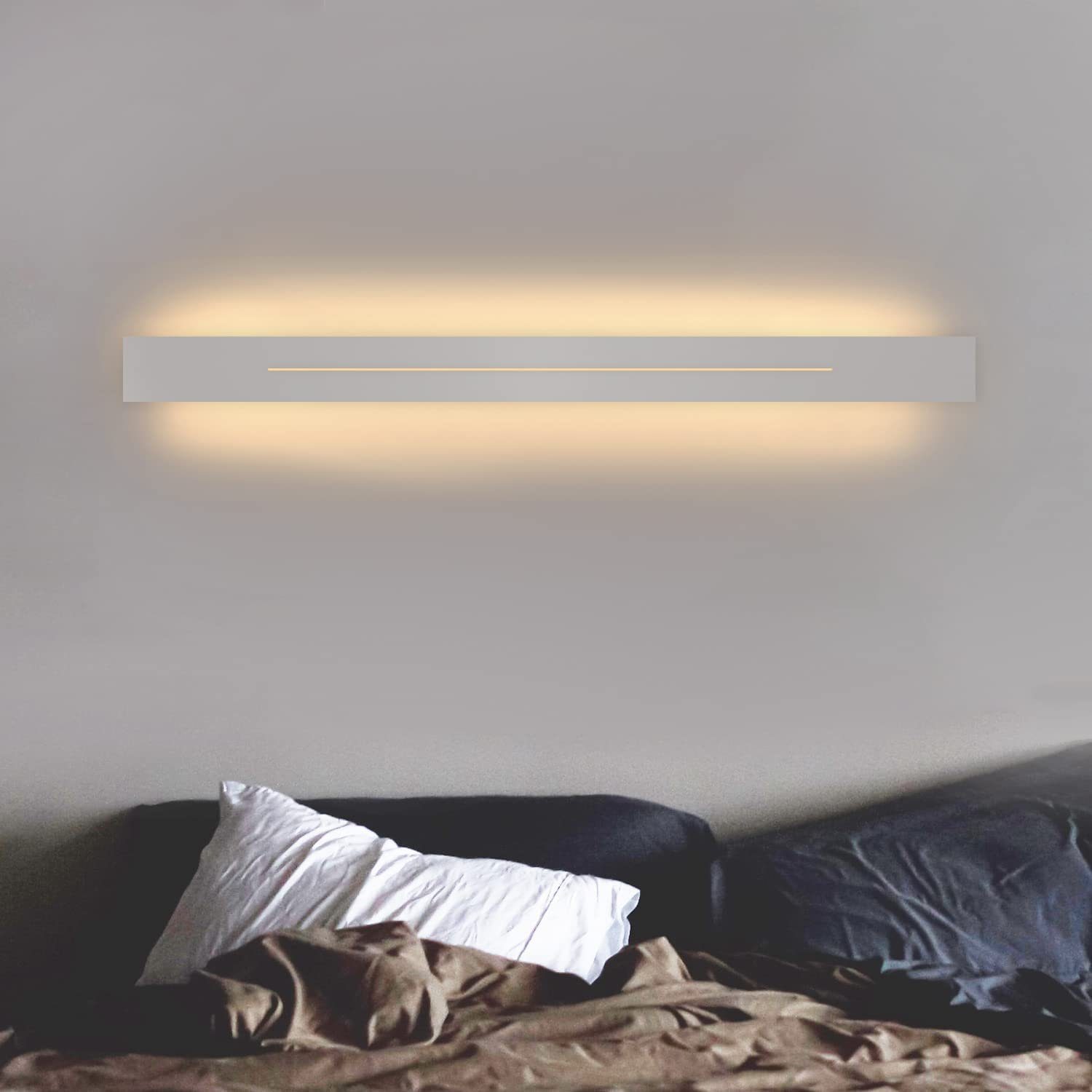 NETTLIFE LED-seinävalaisin, 60 cm, lämmin valkoinen, kapea