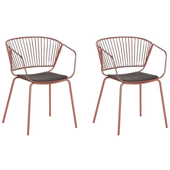 Ruokatuolisetti 2 kpl RIGBY Metalli Kupari