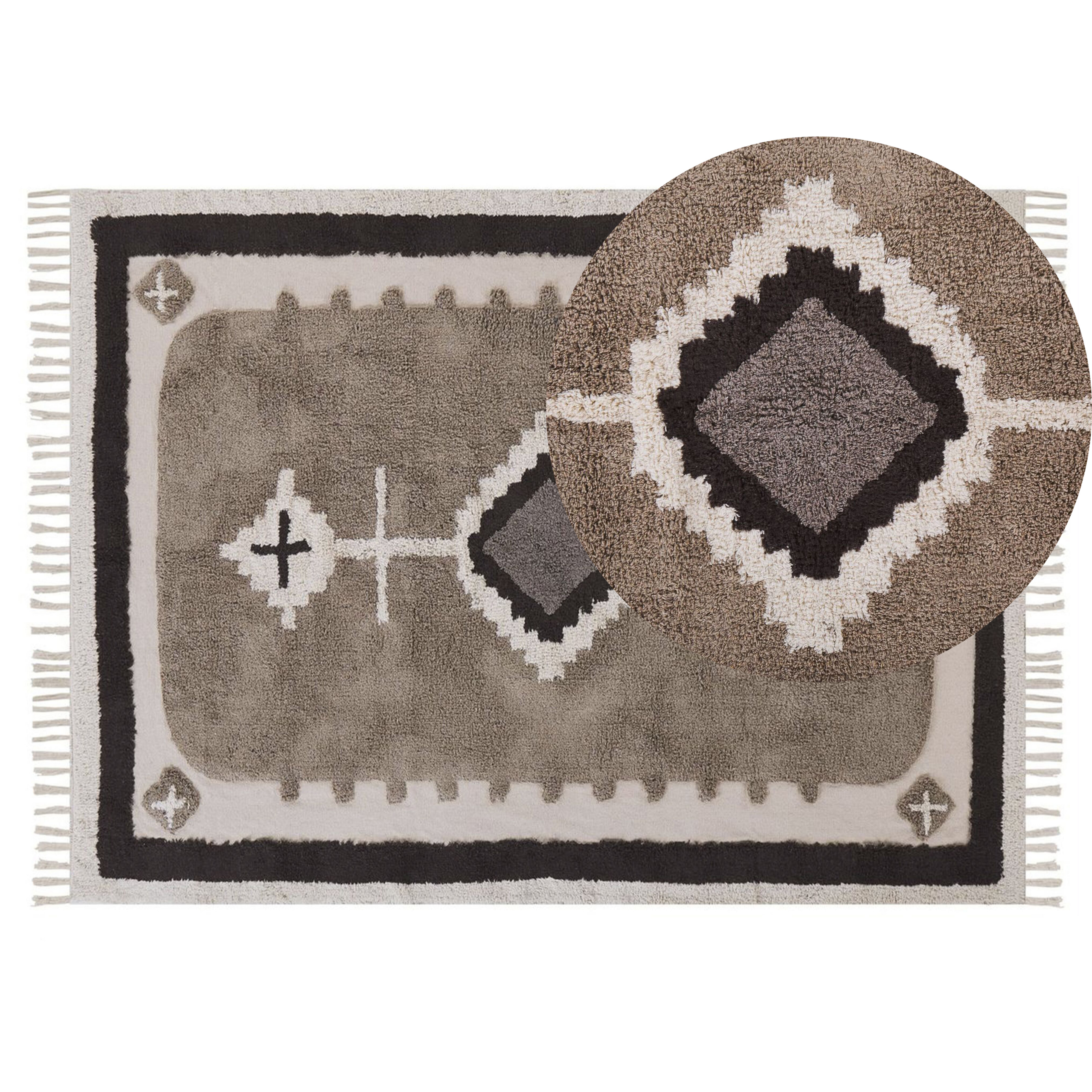 Matto GEYVE Beige 140 x 200 cm Puuvilla