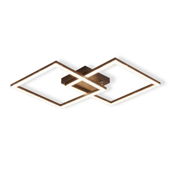 NETTLIFE LED - kattovalaisin, olohuoneeseen musta, 3000K lämmin Valkoinen moderni Kristalli makuuhuonevalaisin, 24WKeittiöön, makuuhuoneeseen