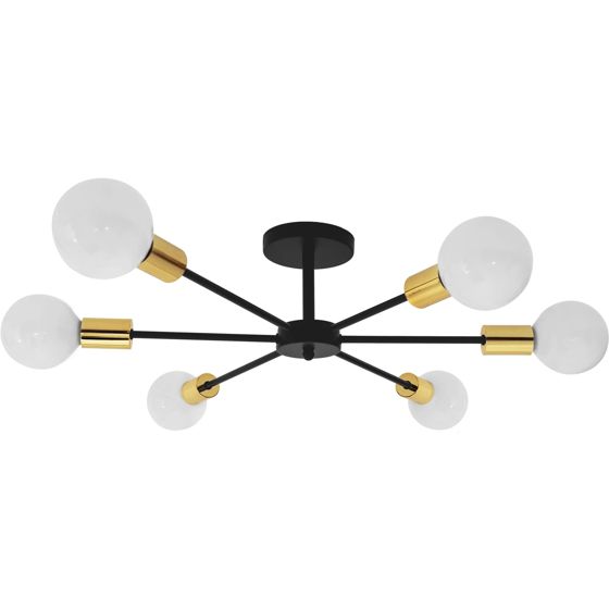 TOOLIGHT kattovalaisin APP501-6C mustakulta, 69x69x15, 5cm