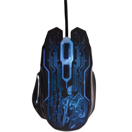 USB-pelihiiri, 2400 DPI, 6 painiketta, LED-merkkivalo