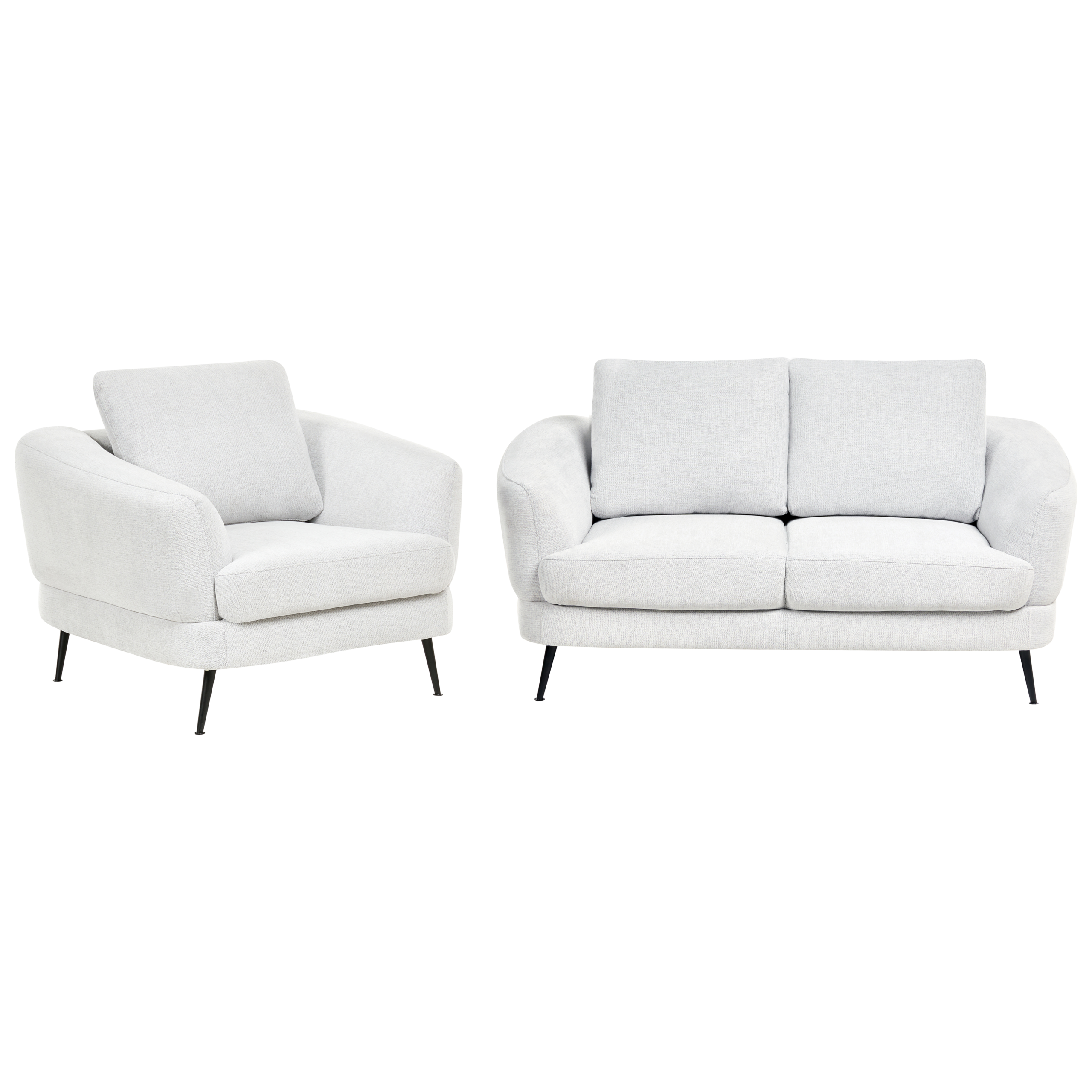 Sohvaryhmä 3-istuttava KJAER kangas Luonnonvalkoinen