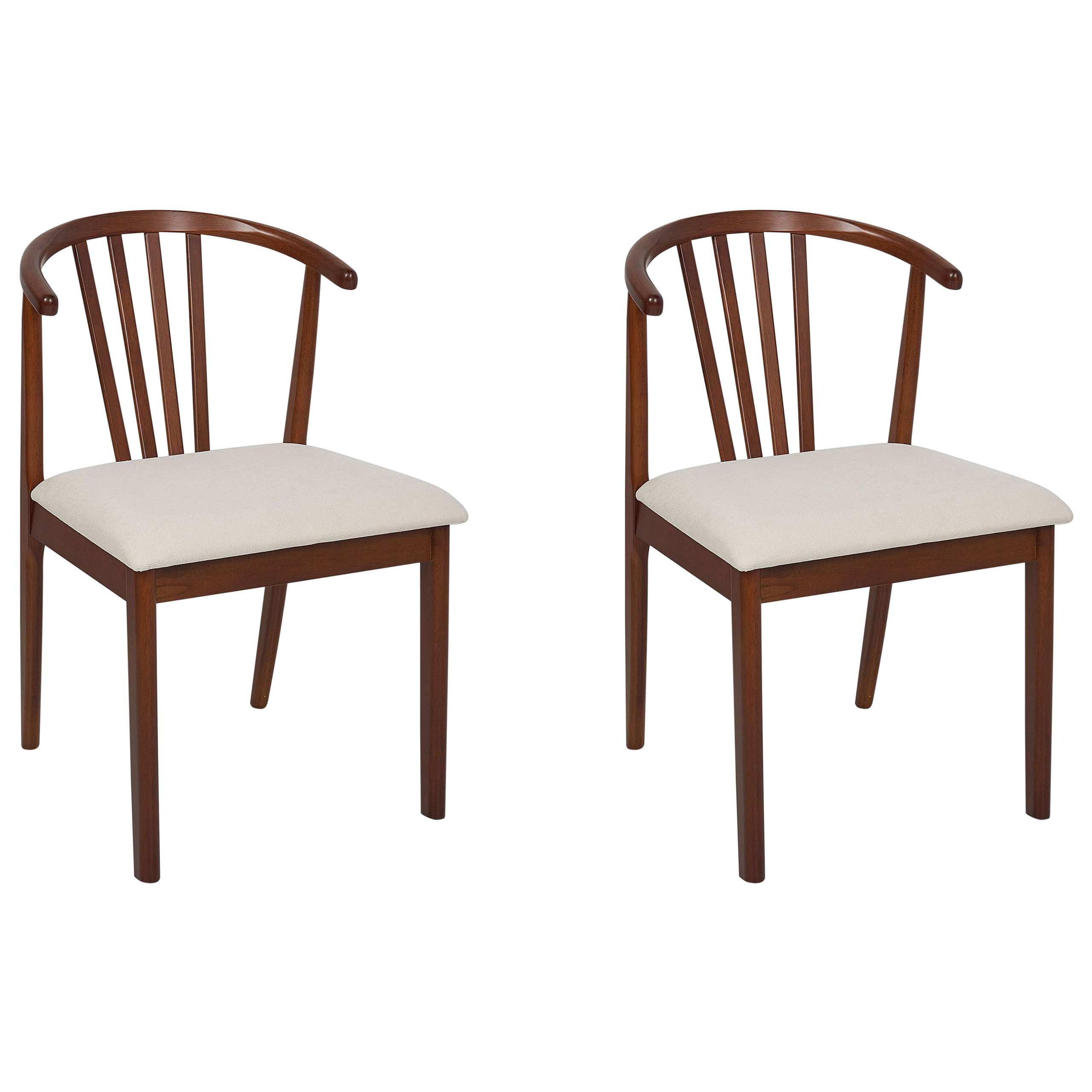 Ruokatuolisetti 2 kpl CRAIG Puu Tummanruskea/beige