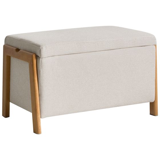 Säilytyspenkki EDLAND Kangas Vaaleanbeige