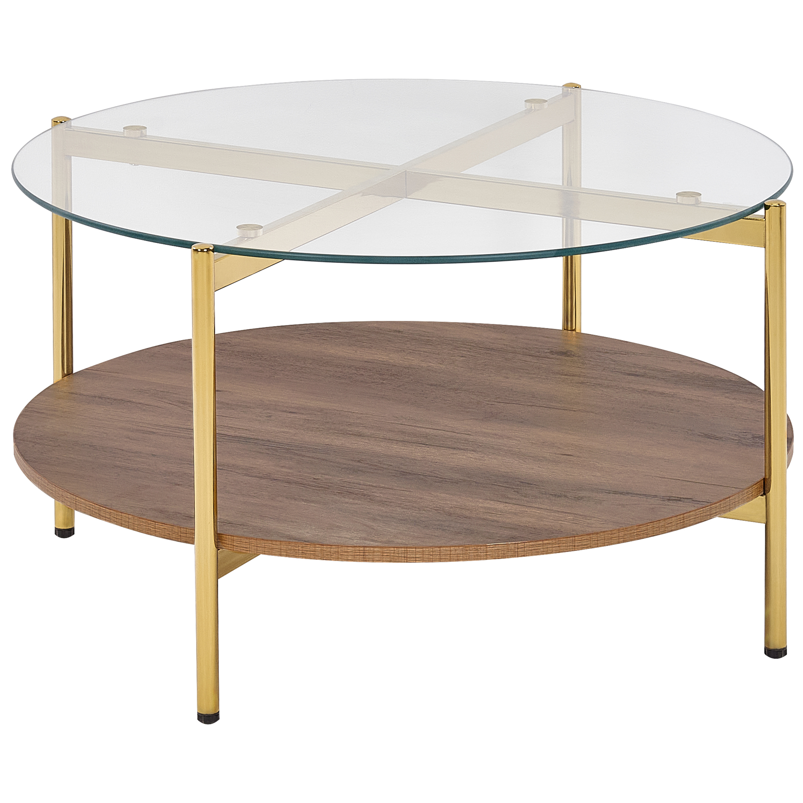 Sohvapöytä LOVELL karkaistu lasi Kulta