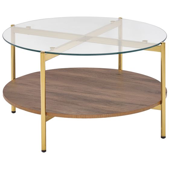 Sohvapöytä LOVELL karkaistu lasi Kulta