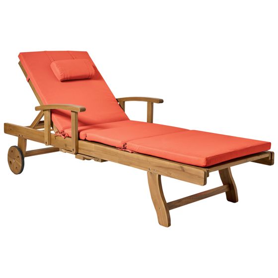 Aurinkotuoli pehmusteella JAVA PREMIUM akaasia Punainen