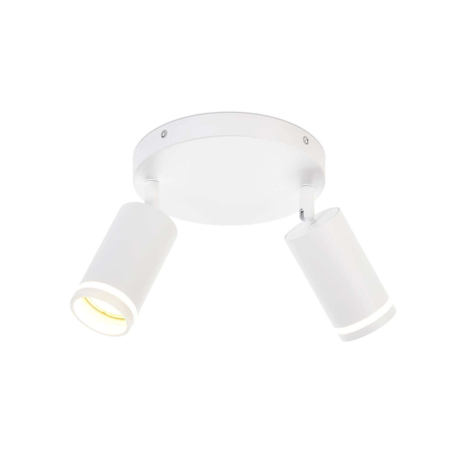 NETTLIFE 2- liekkinen LED - kattovalaisin - Valkoinen GU10- kattovalaisin Kääntyvä kohdevalaisin Puinen Ilman polttimoa