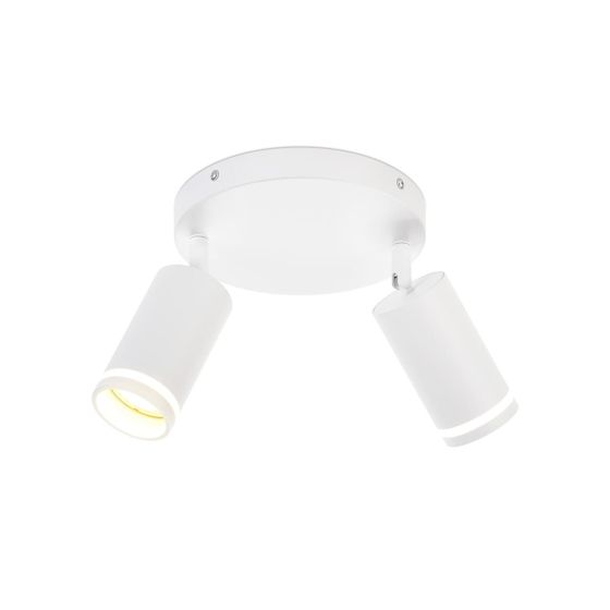 NETTLIFE 2- liekkinen LED - kattovalaisin - Valkoinen GU10- kattovalaisin Kääntyvä kohdevalaisin Puinen Ilman polttimoa