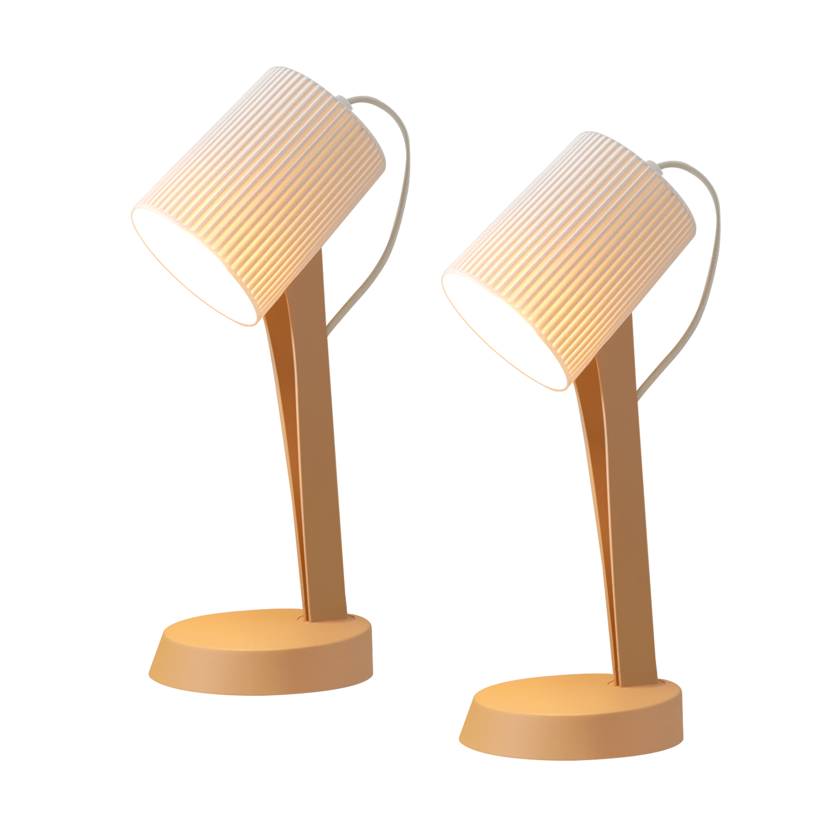 NETTLIFE pöytävalaisin olohuoneen yövalaisin johdolla 37,4 cm 2 pienen lampun setti E14 moderni ruskea pöytävalaisin