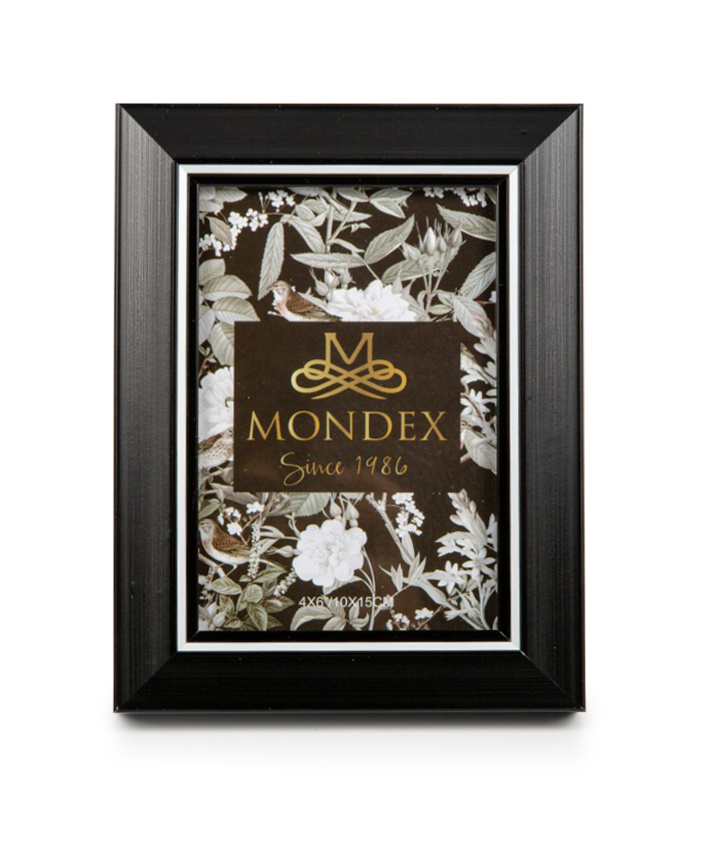 Valokuvakehys muovi MONDEX ADI 10x15 cm musta 1 kpl