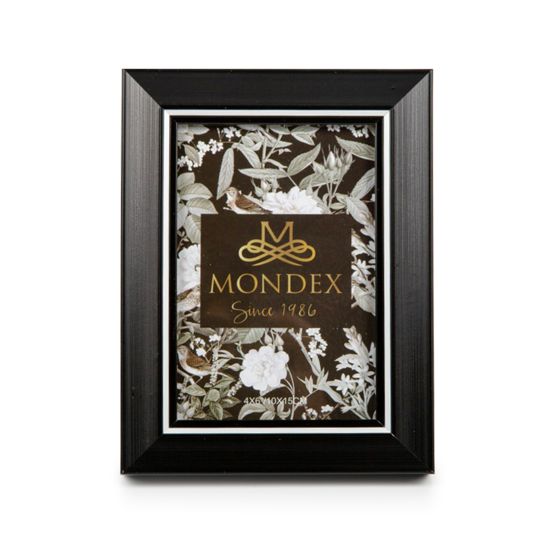 Valokuvakehys muovi MONDEX ADI 10x15 cm musta 1 kpl
