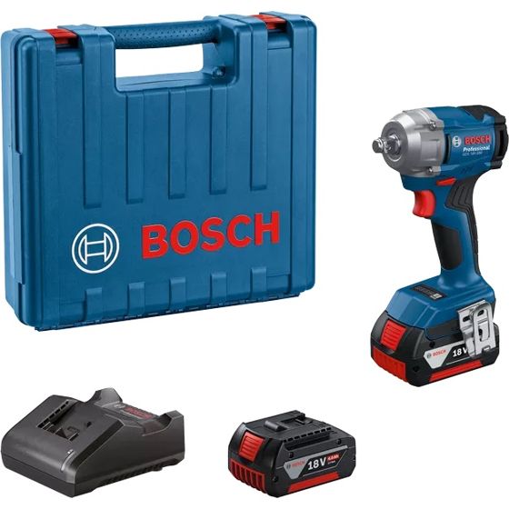 Bosch GDS 18V-350 Professional -Iskumutterinväännin 1/2" 2x 4,0 Ah